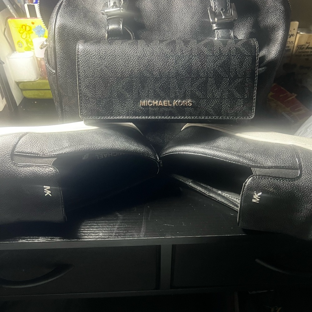 Michael Kors, shoes, purse, and wallet